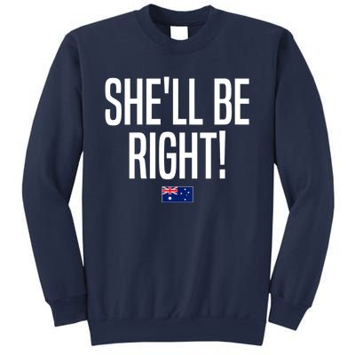 Wo She'll Be Right Australia Aussie Australian Slang V-Neck Sweatshirt