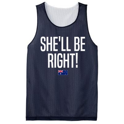 Wo She'll Be Right Australia Aussie Australian Slang V-Neck Mesh Reversible Basketball Jersey Tank