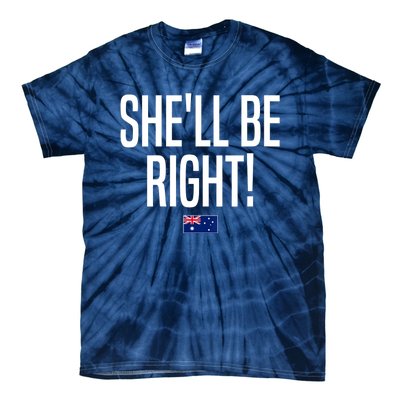 Wo She'll Be Right Australia Aussie Australian Slang V-Neck Tie-Dye T-Shirt