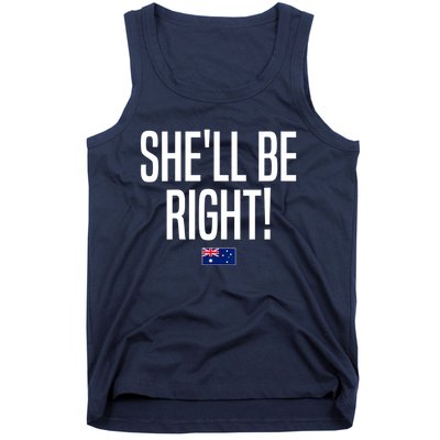 Wo She'll Be Right Australia Aussie Australian Slang V-Neck Tank Top