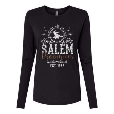 Witches Salem Broom Company Grunge Halloween S Witch Gift Womens Cotton Relaxed Long Sleeve T-Shirt