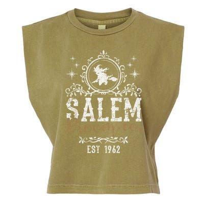 Witches Salem Broom Company Grunge Halloween S Witch Gift Garment-Dyed Women's Muscle Tee