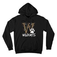 Wildcats Spirit Bold Letter W And Paw Tall Hoodie