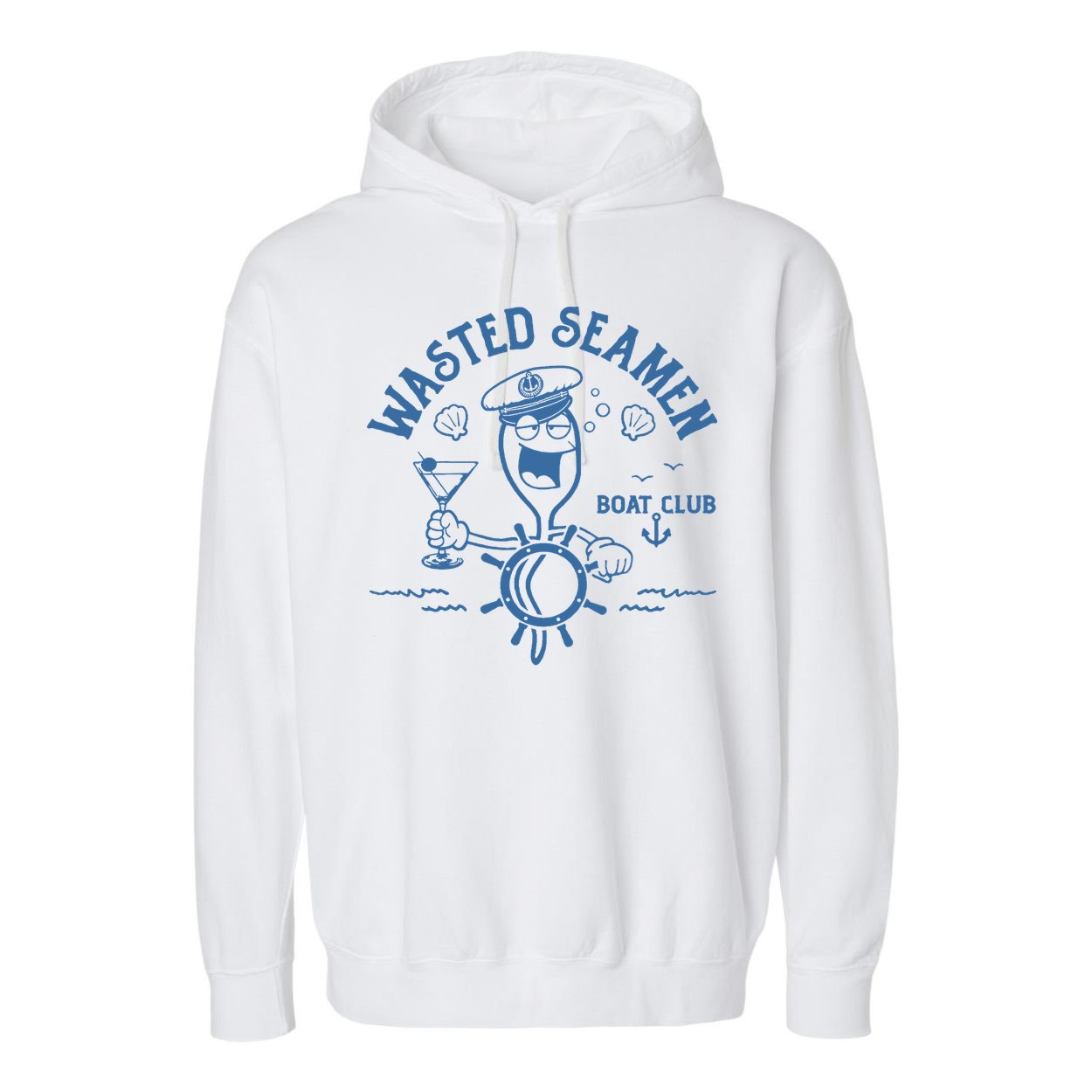 Wasted Seamen Boat Club Garment-Dyed Fleece Hoodie