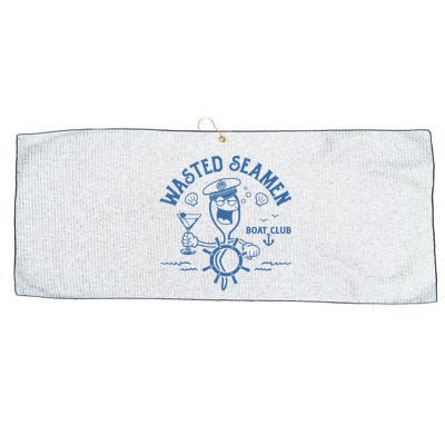 Wasted Seamen Boat Club Large Microfiber Waffle Golf Towel