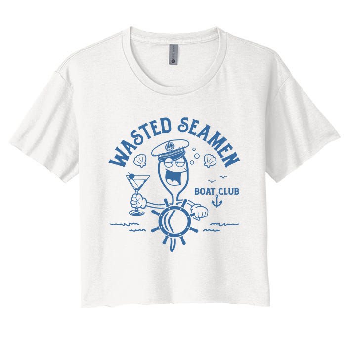 Wasted Seamen Boat Club Women's Crop Top Tee