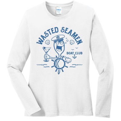 Wasted Seamen Boat Club Ladies Long Sleeve Shirt