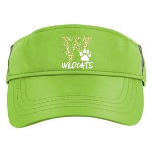 Wildcats Spirit Bold Letter W And Paw Print Adult Drive Performance Visor