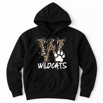 Wildcats Spirit Bold Letter W And Paw Print Hoodie