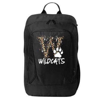 Wildcats Spirit Bold Letter W And Paw Print City Backpack