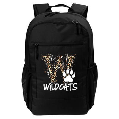 Wildcats Spirit Bold Letter W And Paw Print Daily Commute Backpack