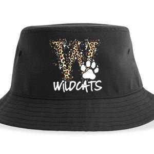 Wildcats Spirit Bold Letter W And Paw Print Sustainable Bucket Hat