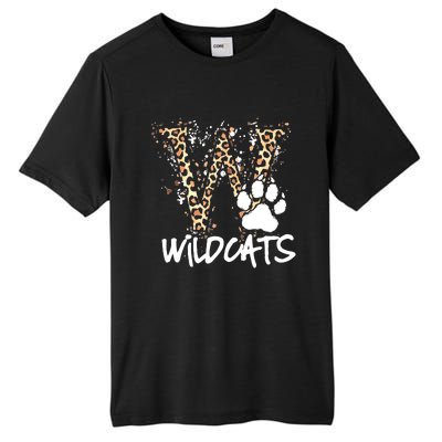 Wildcats Spirit Bold Letter W And Paw Print Tall Fusion ChromaSoft Performance T-Shirt