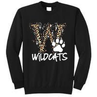 Wildcats Spirit Bold Letter W And Paw Print Tall Sweatshirt