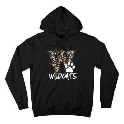 Wildcats Spirit Bold Letter W And Paw Print Tall Hoodie