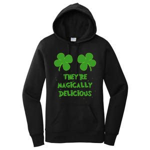 WoFunny Shamrock Boobs Saint St. Patrick's Paddys Day Irish Women's Pullover Hoodie