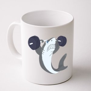 Weightlifing Shark Barbell Funny Workout Gym Weightlifter Coffee Mug