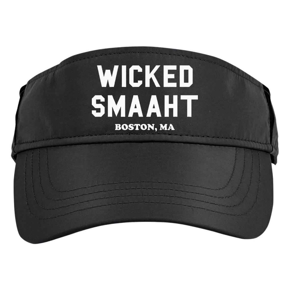 Wicked Smaaht Boston Ma Funny Boston Adult Drive Performance Visor
