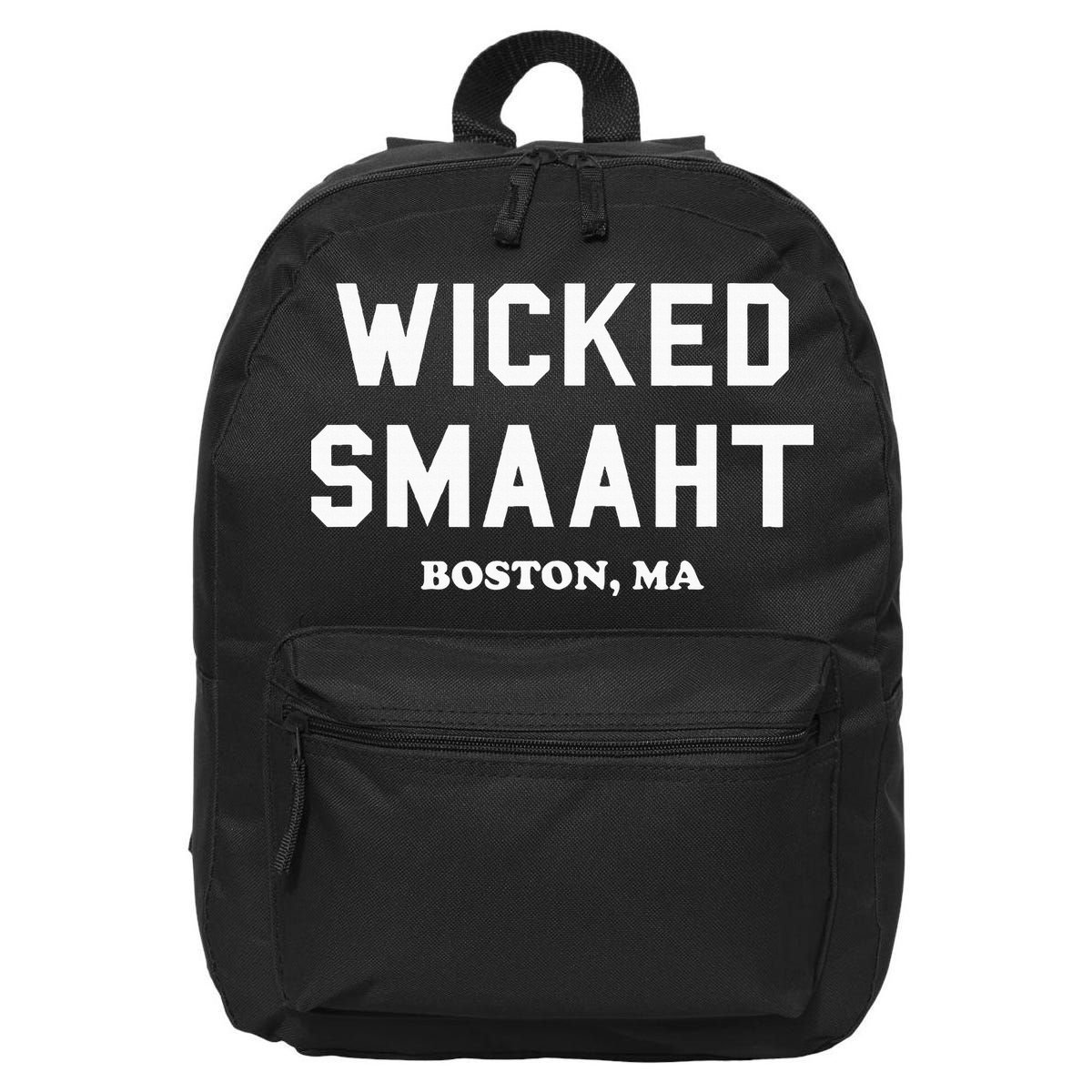 Wicked Smaaht Boston Ma Funny Boston 16 in Basic Backpack