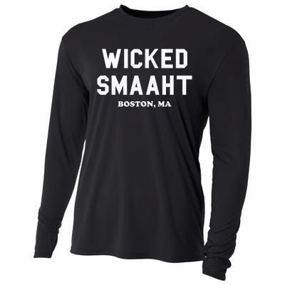 Wicked Smaaht Boston Ma Funny Boston Cooling Performance Long Sleeve Crew