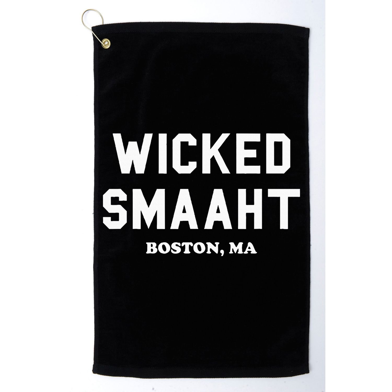 Wicked Smaaht Boston Ma Funny Boston Golf Towel