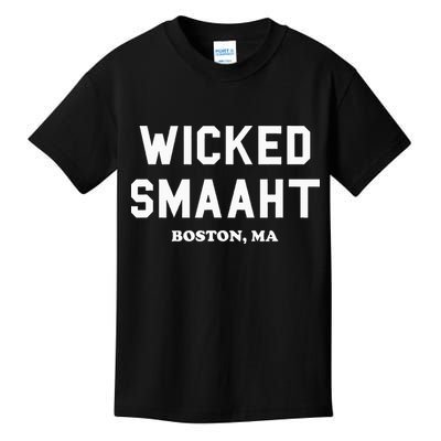 Wicked Smaaht Boston Ma Funny Boston Kids T-Shirt