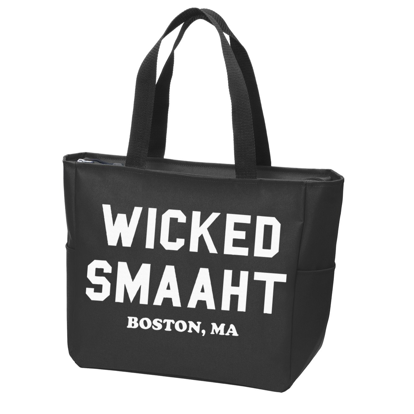 Wicked Smaaht Boston Ma Funny Boston Zip Tote Bag