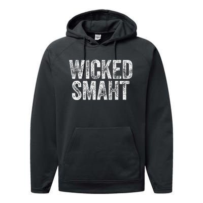 Wicked Smaht Boston Massachusetts Performance Fleece Hoodie