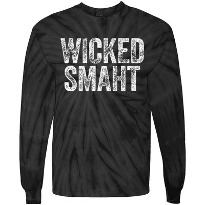 Wicked Smaht Boston Massachusetts Tie-Dye Long Sleeve Shirt