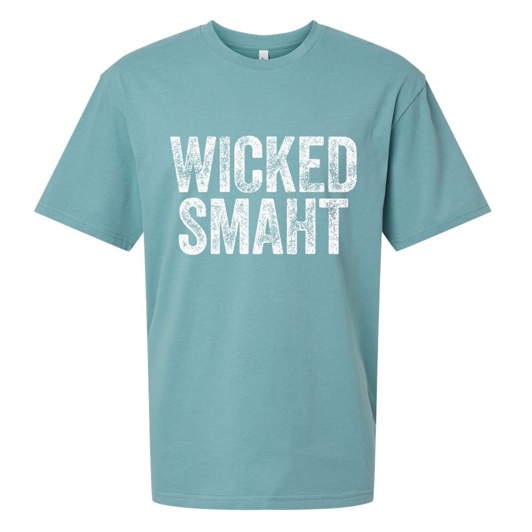 Wicked Smaht Boston Massachusetts Sueded Cloud Jersey T-Shirt