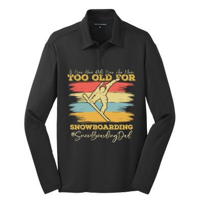 Wintersports Snow Board Dad Parents Snowboarding Meaningful Gift Silk Touch Performance Long Sleeve Polo