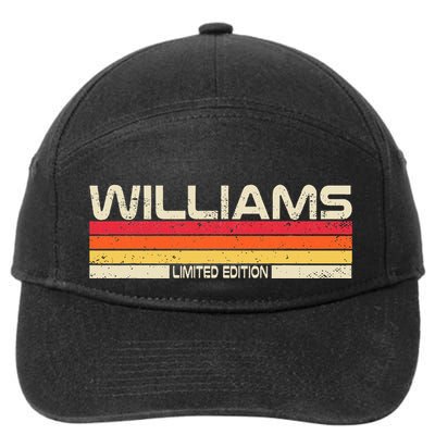 Williams Surname Birthday Family Reunion 80s 90s Sunset 7-Panel Snapback Hat