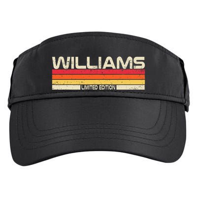 Williams Surname Birthday Family Reunion 80s 90s Sunset Adult Drive Performance Visor