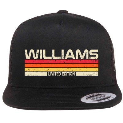 Williams Surname Birthday Family Reunion 80s 90s Sunset Flatbill Hat