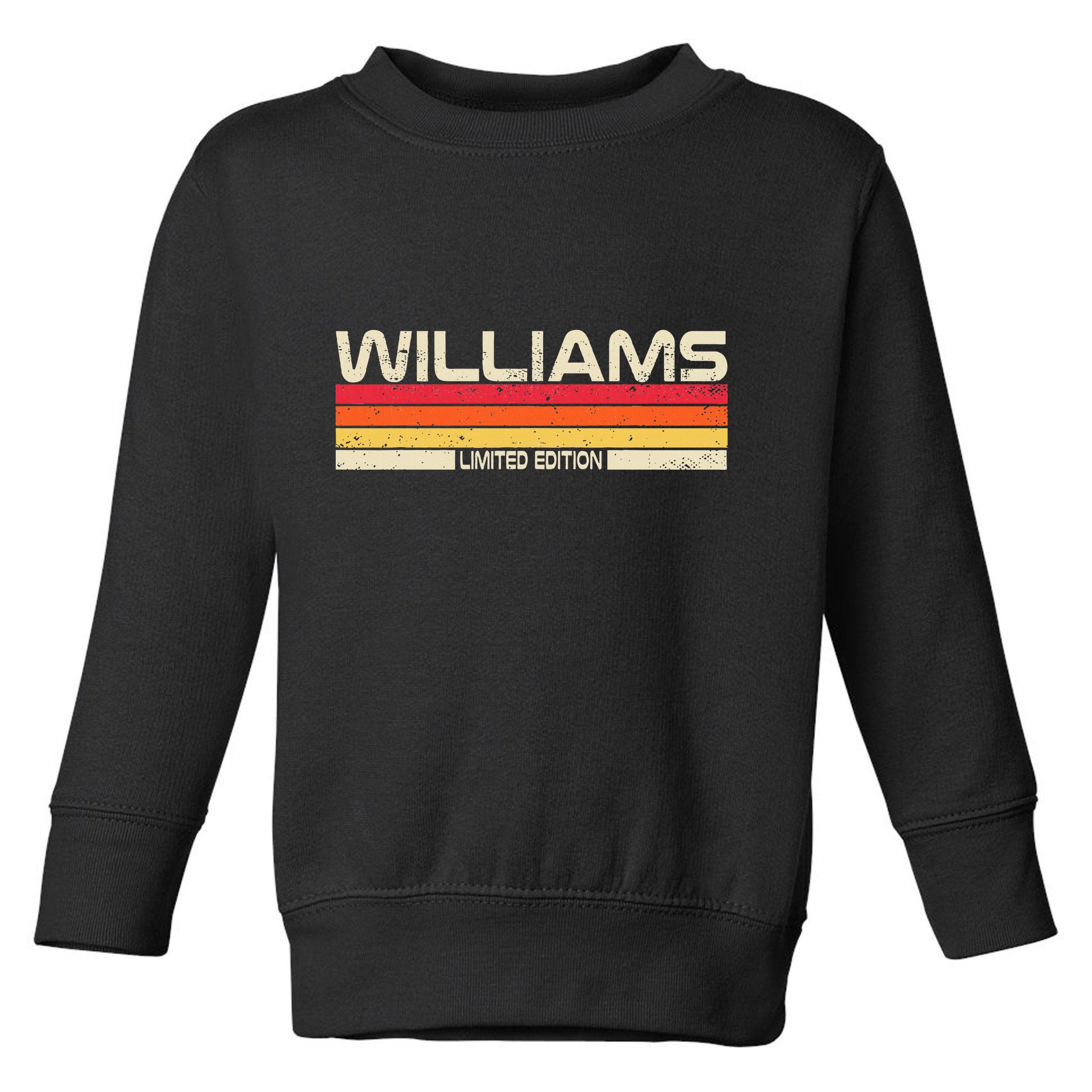 Williams Surname Birthday Family Reunion 80s 90s Sunset Toddler Sweatshirt