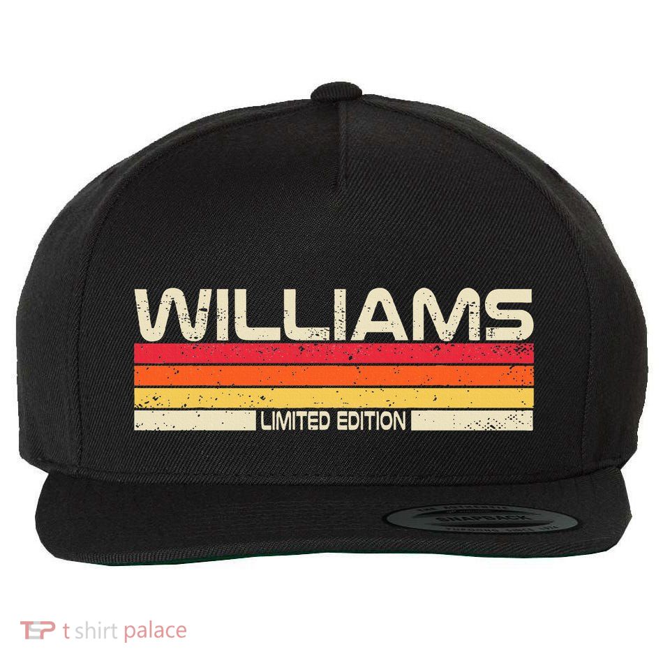 Williams Surname Birthday Family Reunion 80s 90s Sunset Wool Snapback Cap