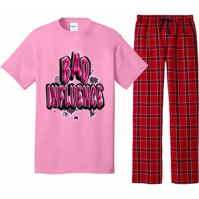 Women Sassy Bad Influence Pajama Set