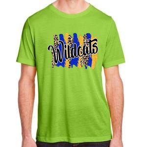 Wildcats Swash Blue Yellow School Spirit Adult ChromaSoft Performance T-Shirt