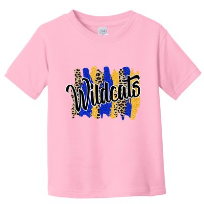 Wildcats Swash Blue Yellow School Spirit Toddler T-Shirt