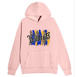 Wildcats Swash Blue Yellow School Spirit Urban Pullover Hoodie