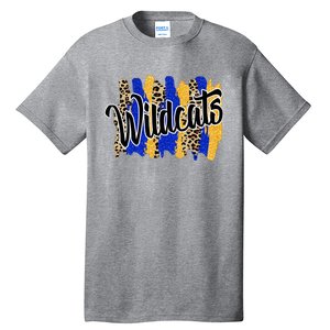 Wildcats Swash Blue Yellow School Spirit Tall T-Shirt