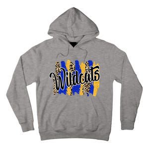 Wildcats Swash Blue Yellow School Spirit Tall Hoodie