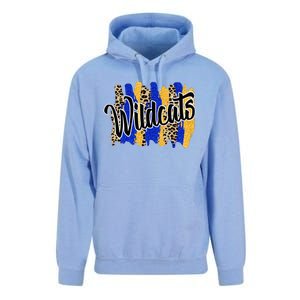 Wildcats Swash Blue Yellow School Spirit Unisex Surf Hoodie