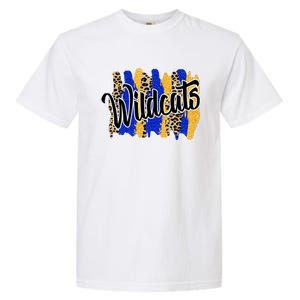 Wildcats Swash Blue Yellow School Spirit Garment-Dyed Heavyweight T-Shirt