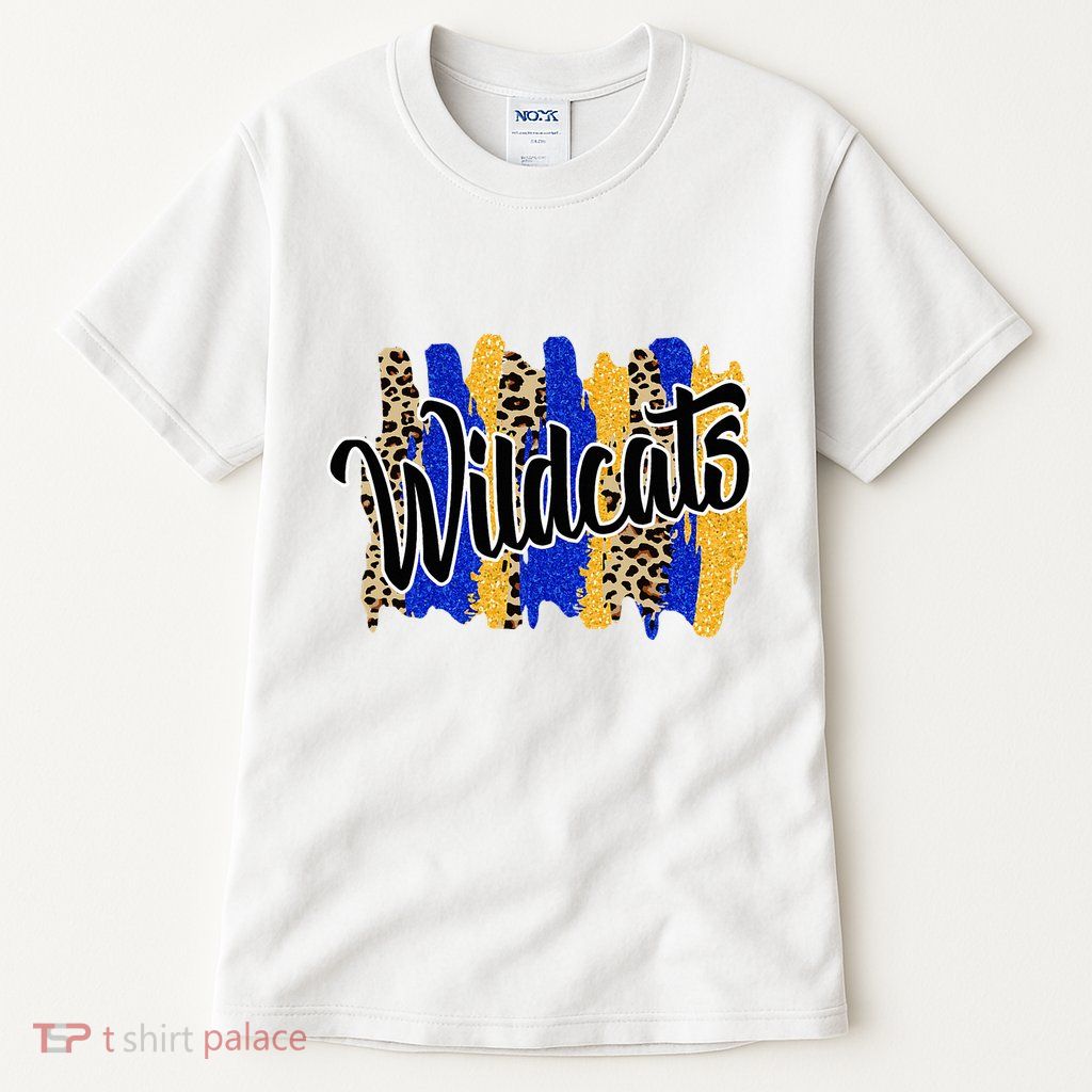 Wildcats Swash Blue Yellow School Spirit Tall T-Shirt