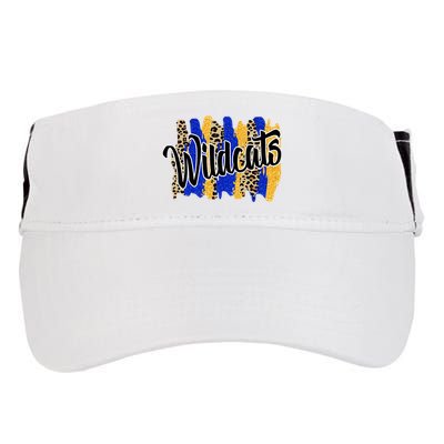 Wildcats Swash Blue Yellow School Spirit Adult Drive Performance Visor