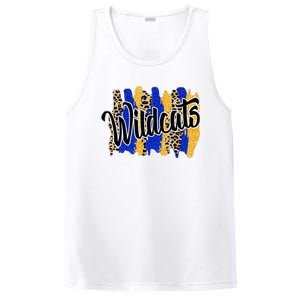 Wildcats Swash Blue Yellow School Spirit PosiCharge Competitor Tank