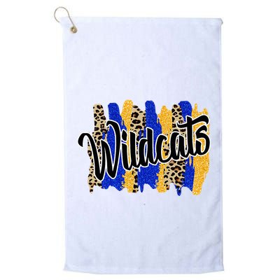 Wildcats Swash Blue Yellow School Spirit Golf Towel