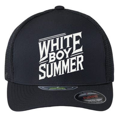 White Summer Boating Funny Summer Humor Flexfit Unipanel Trucker Cap