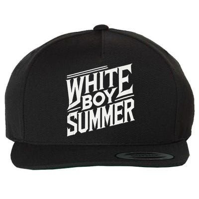 White Summer Boating Funny Summer Humor Wool Snapback Cap